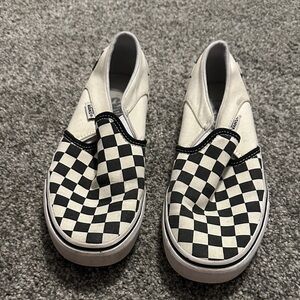 Vans Black and White Checkerboard Slip-Ons